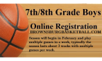 Boys 7th and 8th Grade Registration